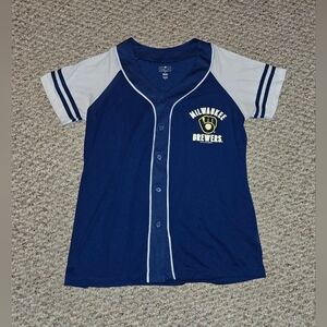 Genuine Merchandise Campus Lifestyle Milwaukee Brewers Jersey Women's Size Mediu